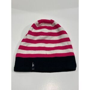 Bula Elite Beanie Hat White Pink Black Striped One Size Adult